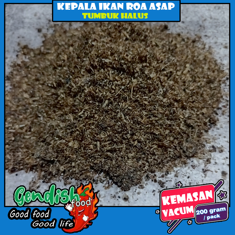 

Kepala ikan roa asap tumbuk halus / kepala roa halus