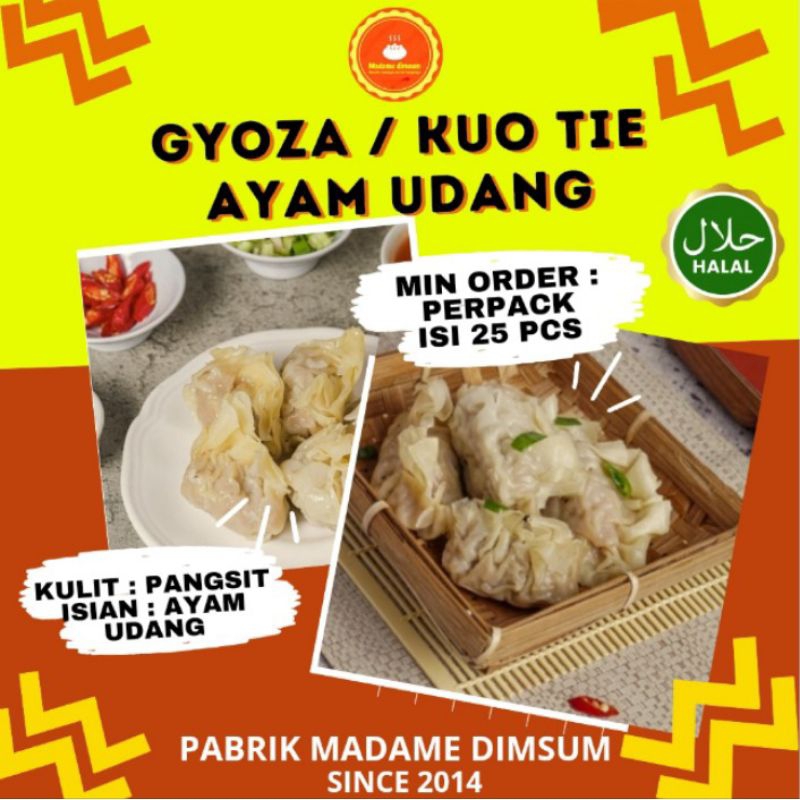 

(VARIAN DIMSUM GYOZA/KUO TIE) Pabrik Dimsum frozen food!! Dimsum ayam Udang Lipat Termurah di Shopee.. Ukuran Besar rasa boleh diadu karena 90% lebih ayamnya.. (SUDAH INCLUDE SAOS) dan siap kirim luar kota..