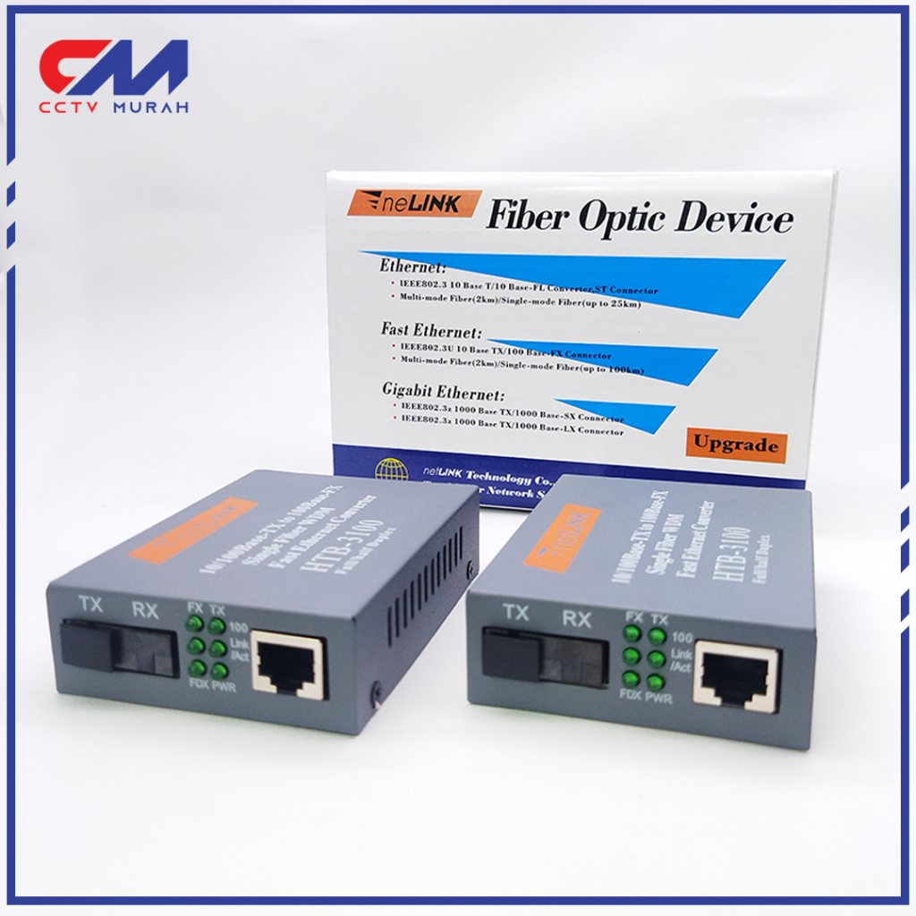 Fiber Optical Media Converter HTB 3100AB 10/100Mbps single mode 25KM