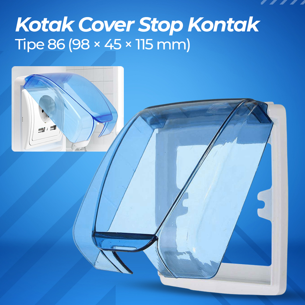 Kotak Cover Stop Kontak Dinding Type 86 - Blue