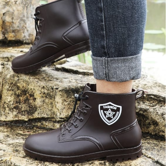 Sepatu Kerja Pria Import Anti Air Sepatu Karet Jenggel Pria  LF2888