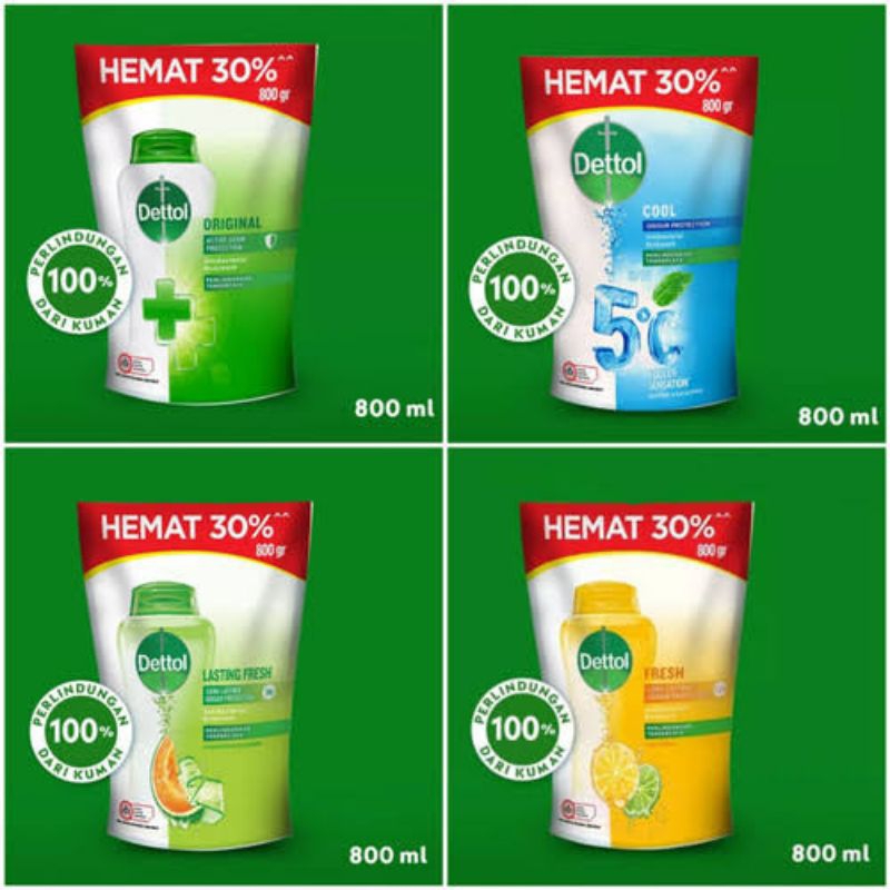 DETTOL SABUN MANDI CAIR REFFIL 800ML