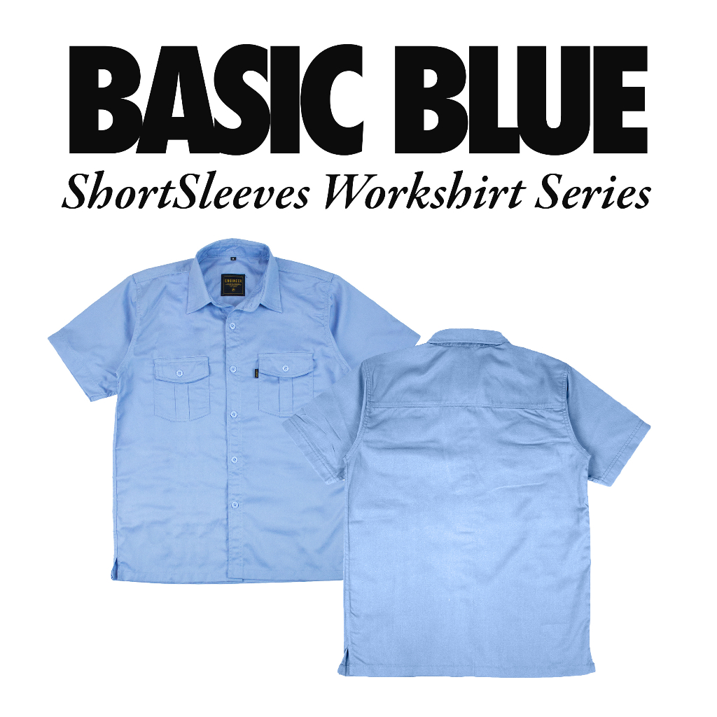 BASIC LIGHT BLUE-Kemeja / Baju Kerja Lapangan Nyaman Dipakai by ENGINEER