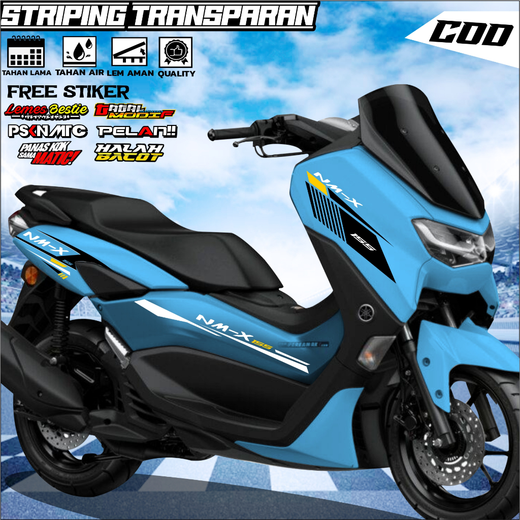 STRIPING N MAX NEW 155 STIKER N MAX TRANSPARAN VARIAN WARNA