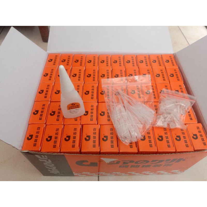 

lem G Lem Korea Cyanoacrylate Adhesive W 20 Original Kualitas Super 1 Box isi 50 pcs