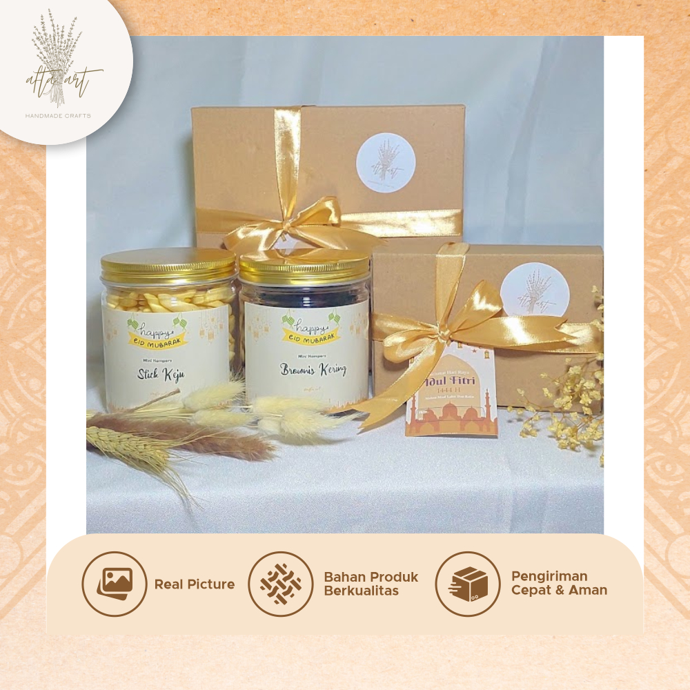 

Hampers Lebaran Idul Fitri Kado Wisuda Brownies Kering Stik Keju Murah Terjangkau Enak Elegan Paket A
