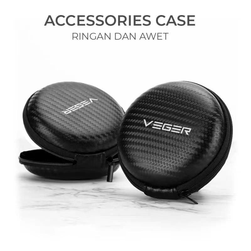 VEGER Accessories Hard Case for Earphone Headset Kabel Data Hardcase