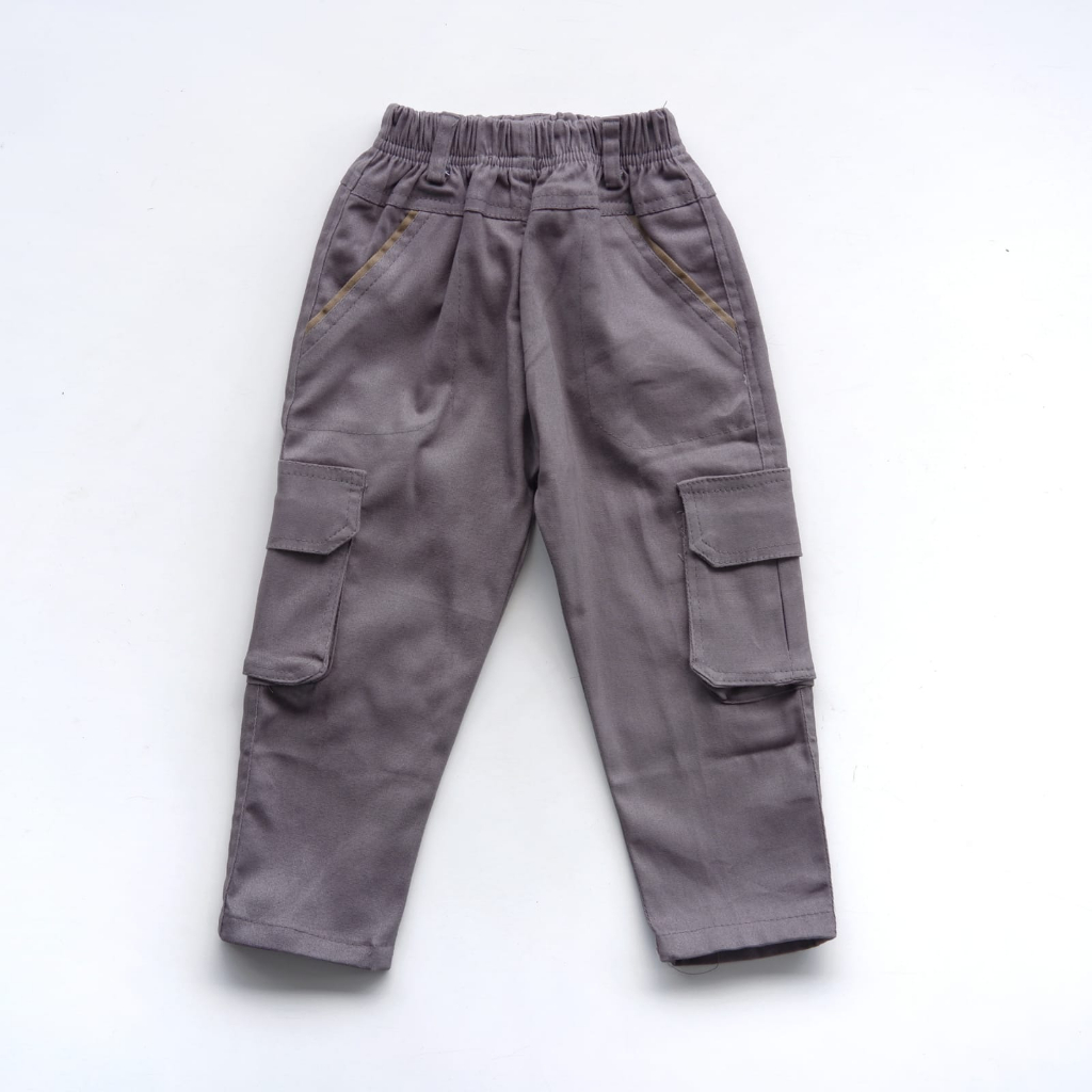 Chinos Panjang Celana Cargo PDL Anak Laki Laki Cowok 2 3 4 5 6 7 8 9 Tahun Bahan Katun Stretch
