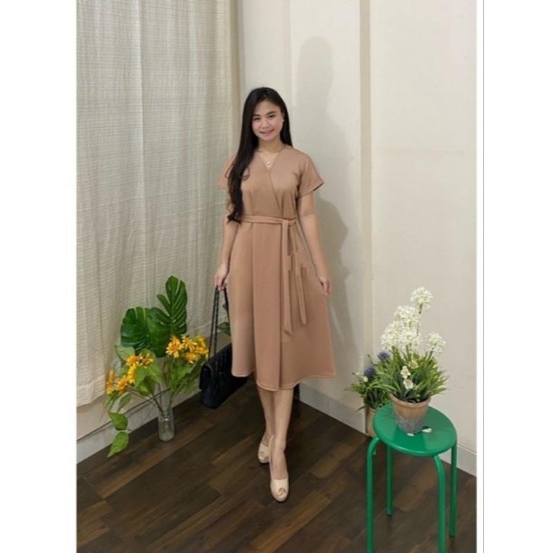 nayla dress casual formal kondangan kantor Dress pesta scuba fashion wanita