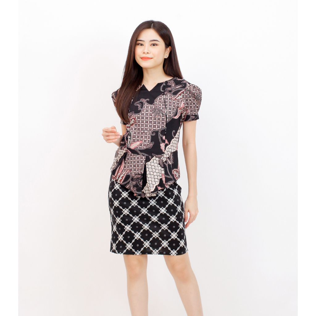 Baju batik wanita - Dress batik wanita fashion 018