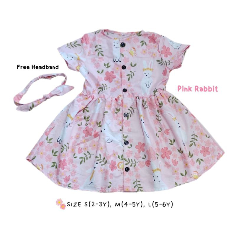 DRESS ANAK KATUN 2 3 4 5 6 7 TAHUN