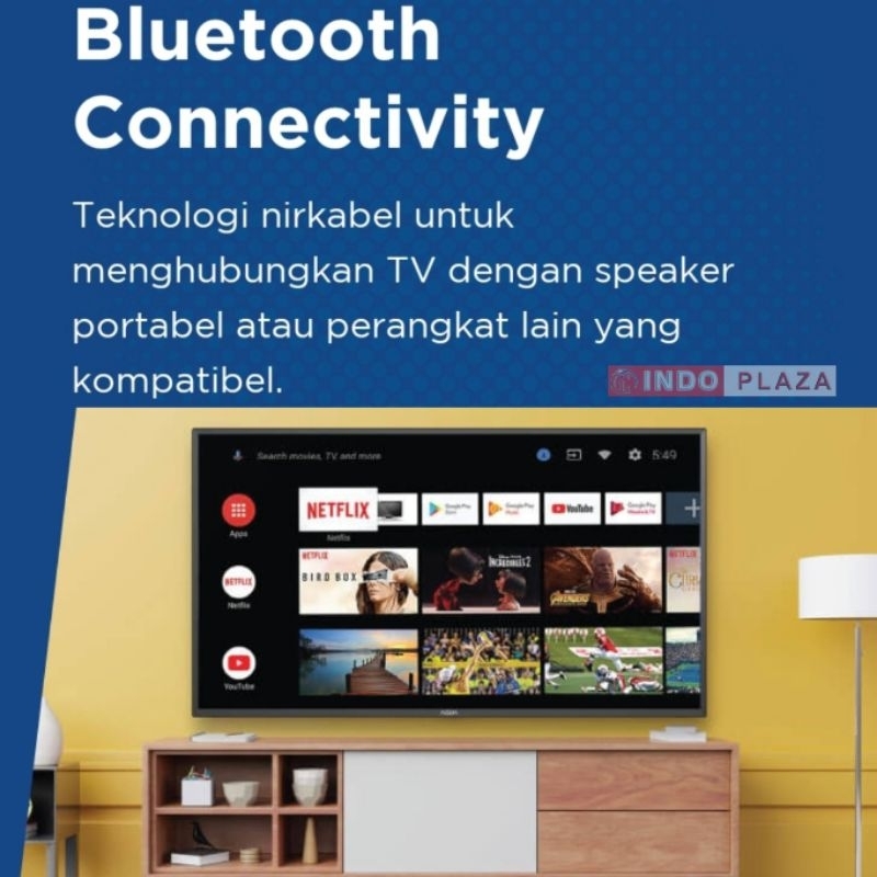 TV AQUA 43 INCH 43AQT6700UG 4K UHD SMART ANDROID -KHUSUS MEDAN