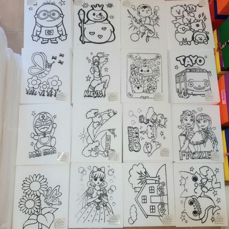 

GABUS LUKIS POLOS | STEROFOAM MEWARNAI 50 PCS