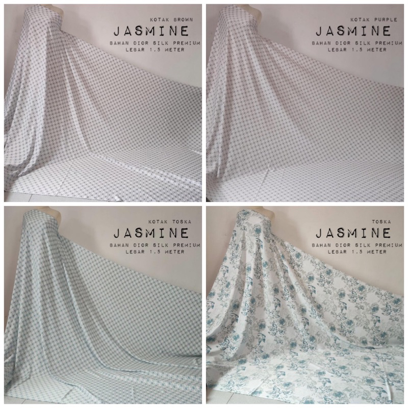 KAIN MOTIF JASMINE BAHAN SILK PREMIUM