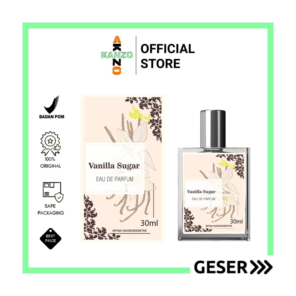 Kanzo - [BPOM] Parfum Vanilla 30ml Premium / Parfum Vanilla Sugar 30ml Best Seller / Minyak Wangi Vanilla 30ml