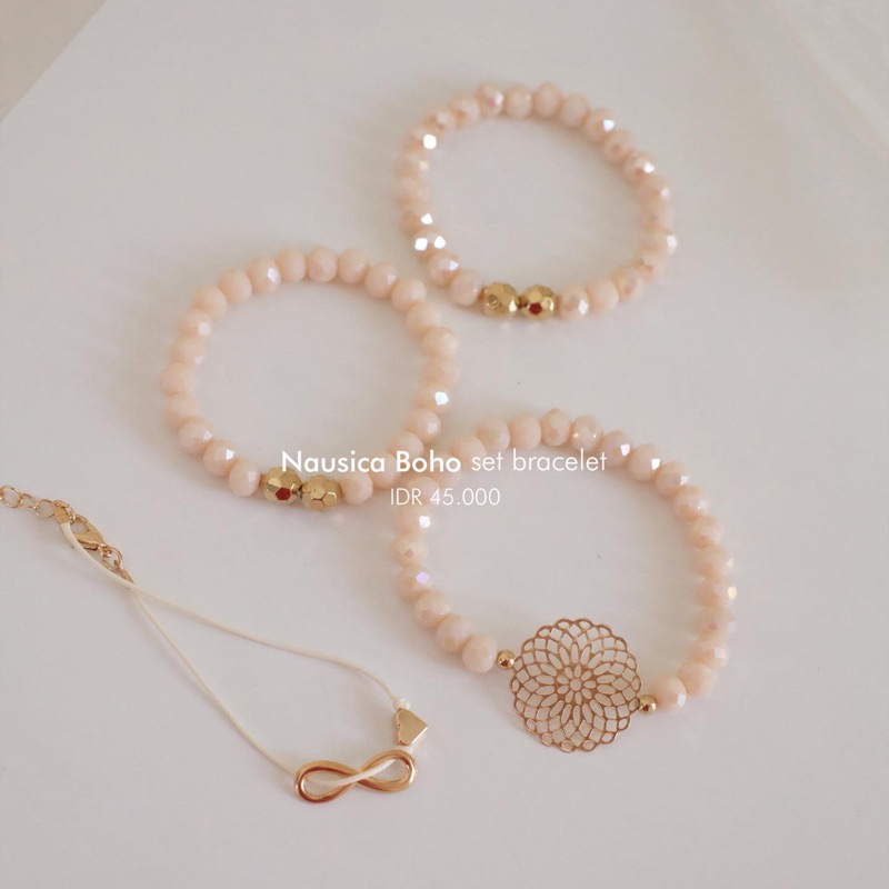 Ark.co - Nausica (Boho &amp; Pearl) Set Bracelet gelang tangan tumpuk