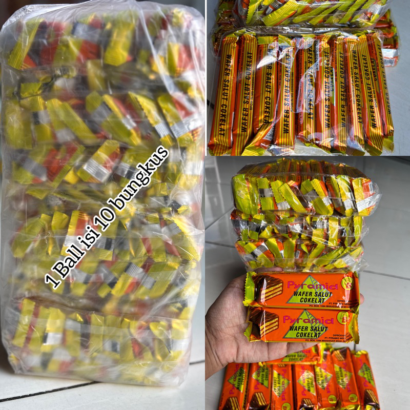 

Wafer Salut Cokelat “Pyramid” 1 ball isi 10 bungkus - Makassar