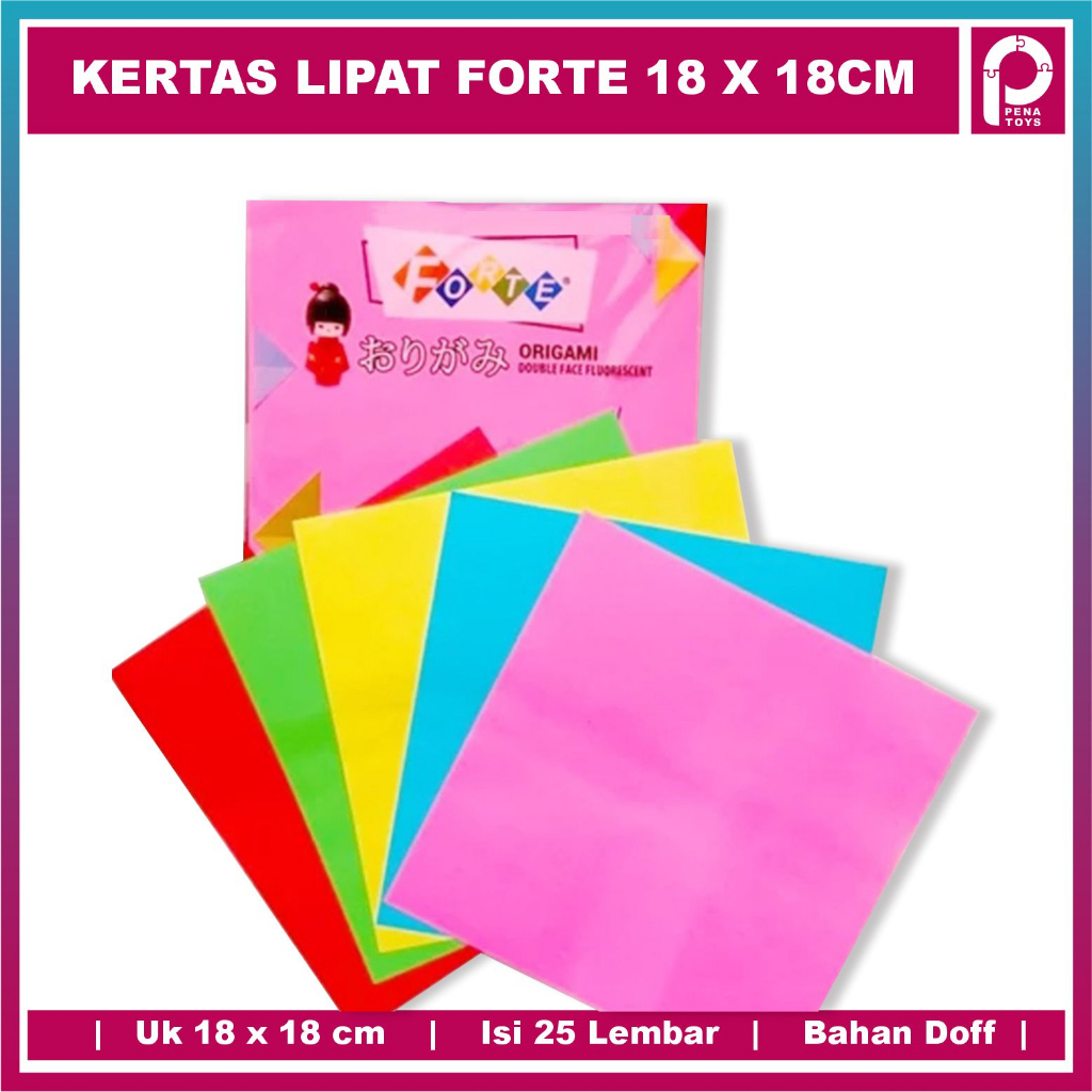 

Kertas Lipat ( Origami ) Forte 18 x 18 cm - 25 lbr