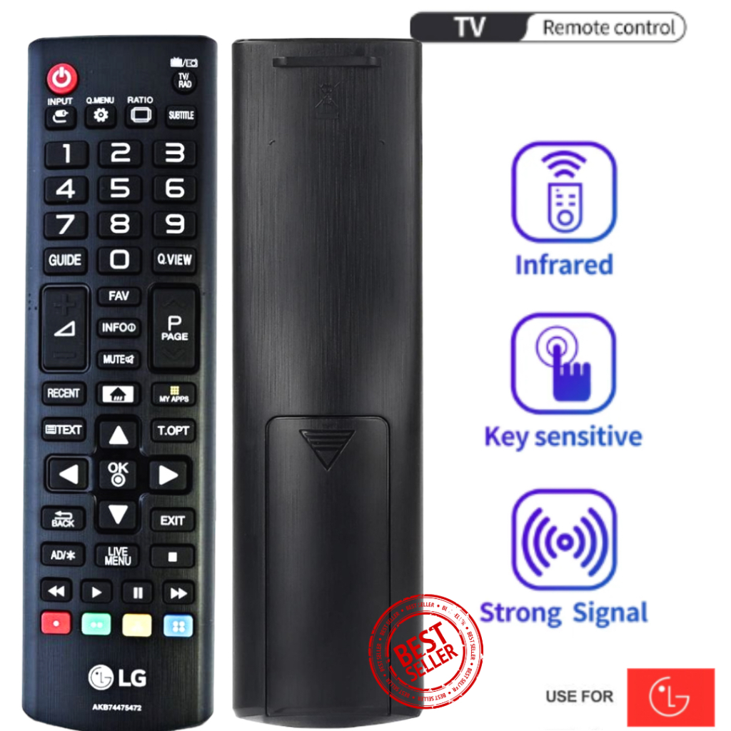 REMOTE LG LCD LED HITAM TIPE AKB74475472 MULTI