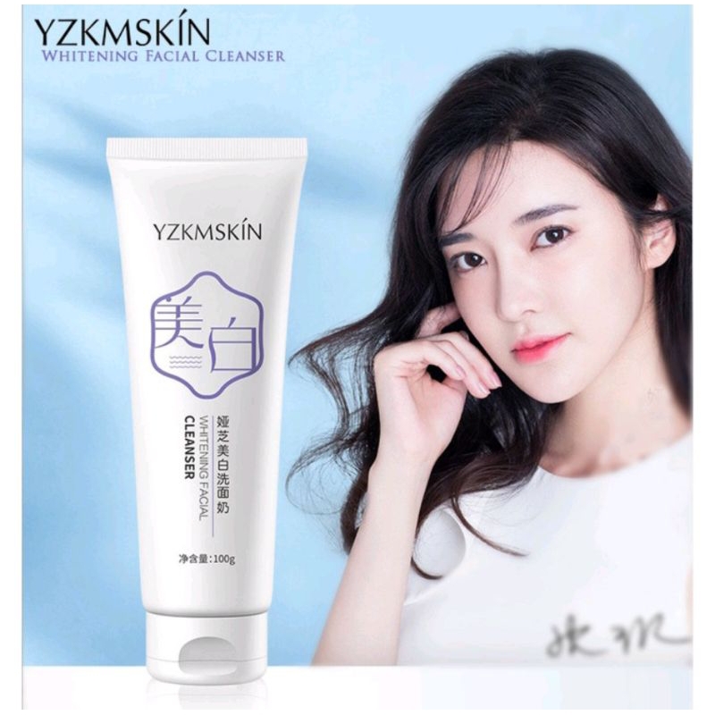 YZKMSKIN Whitening facial foam cleanser wajah 100gr berkualitas