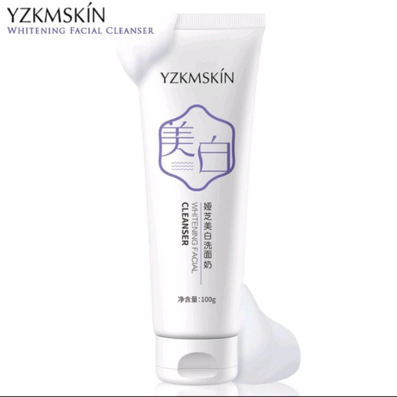 YZKMSKIN Whitening facial foam cleanser wajah 100gr berkualitas