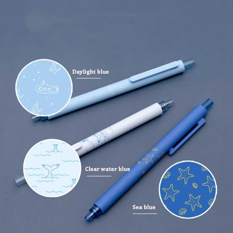 HC - Xiaomi Pen KACO ROCKET Pena Pulpen Gel Marine Pen 0.5mm Tinta Hitam 3 PCS