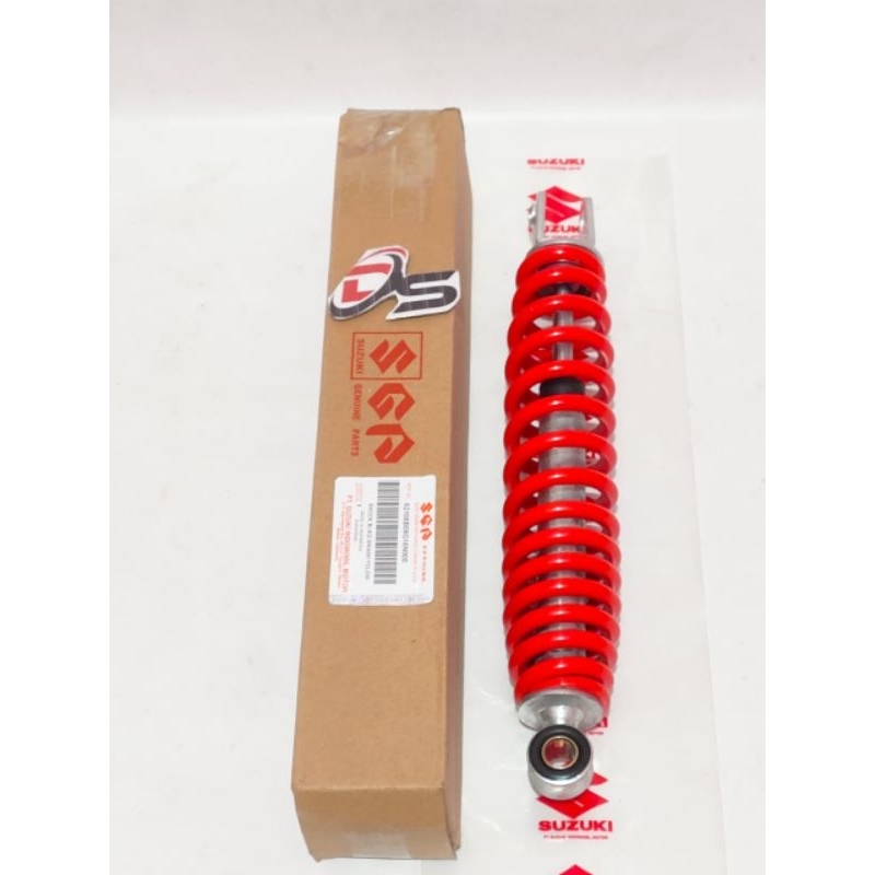 Shockbleaker belakang Suzuki Spin 125 SkyDrive skywave SGP merah