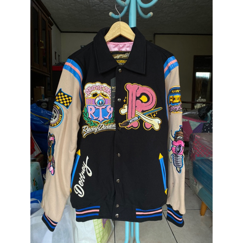 Varsity Jacket Rawtype Riot X Muklay New/Baru Sample Sale Ex Photoshot