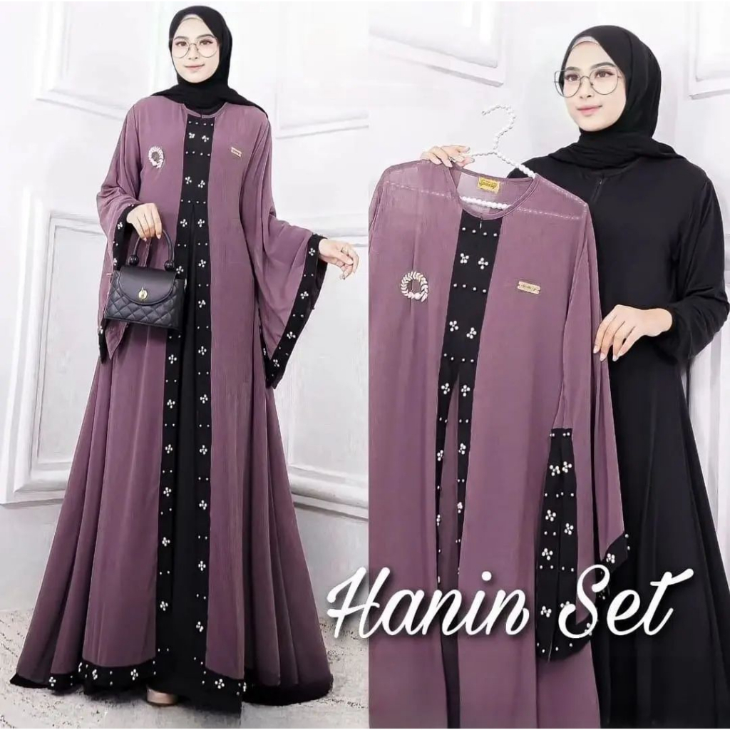 HANIN SET/ Dress Dewasa/ Gamis Wanita/ Dress Panjang