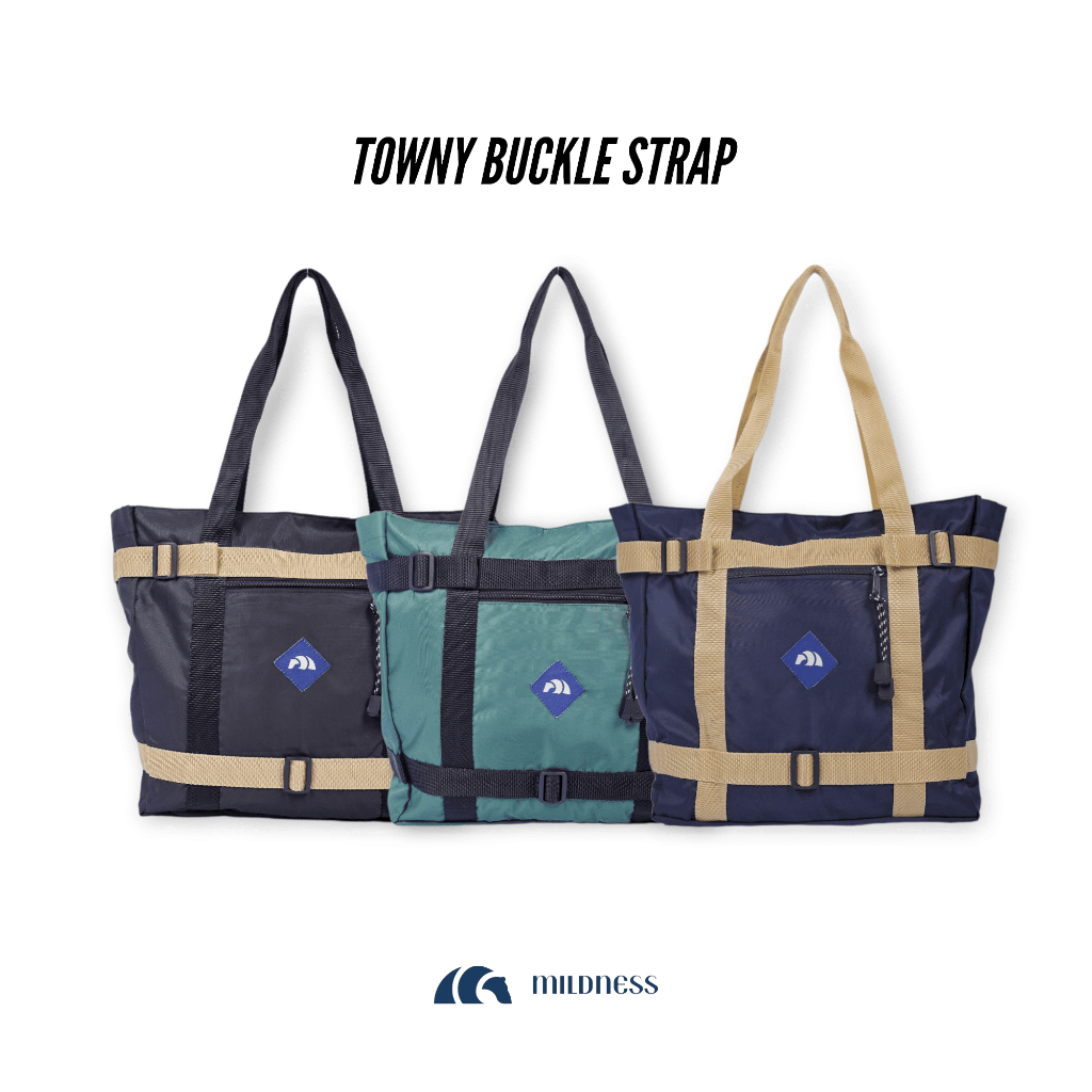 Mildness Tas Tote Bag Towny Buckle Strap Premium Pria Wanita