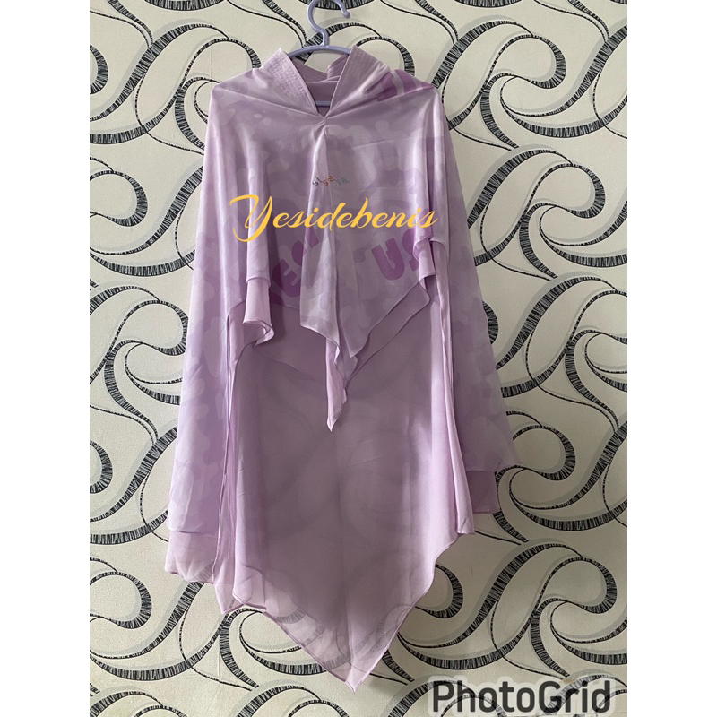 preloved khimar sisesa warna lilac