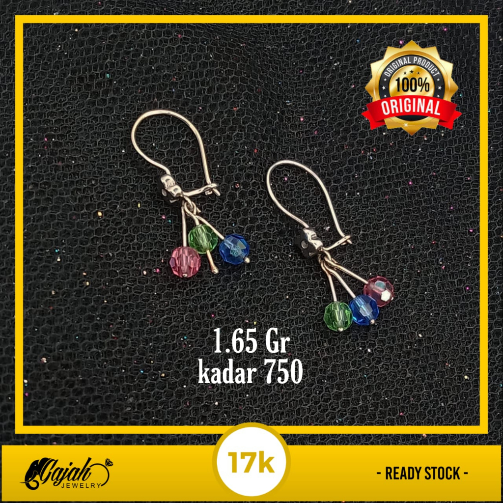 Anting emas 17K - 1.65 Gr Kadar 750 - 4929