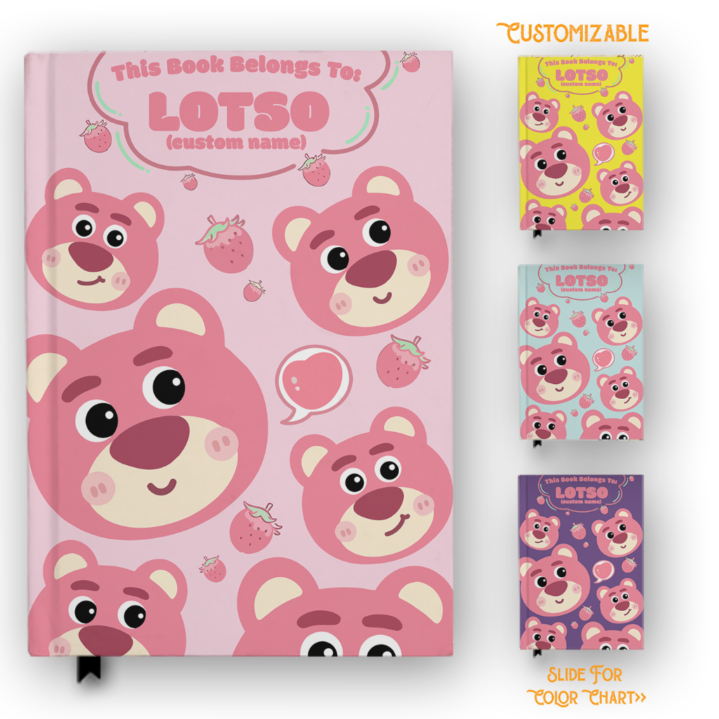 

Notebook Buku Lotso Bear Toy Story 7 Hardcover Agenda Custom Nama Diary Jurnal Agenda A5 A6