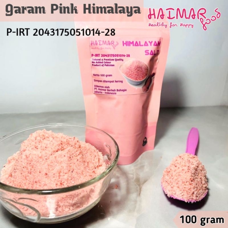 

Garam Himalaya - Himalayan Pink Salt- Asli Ori Original - Standing Pouch 100 gr gram - HAIMAR food