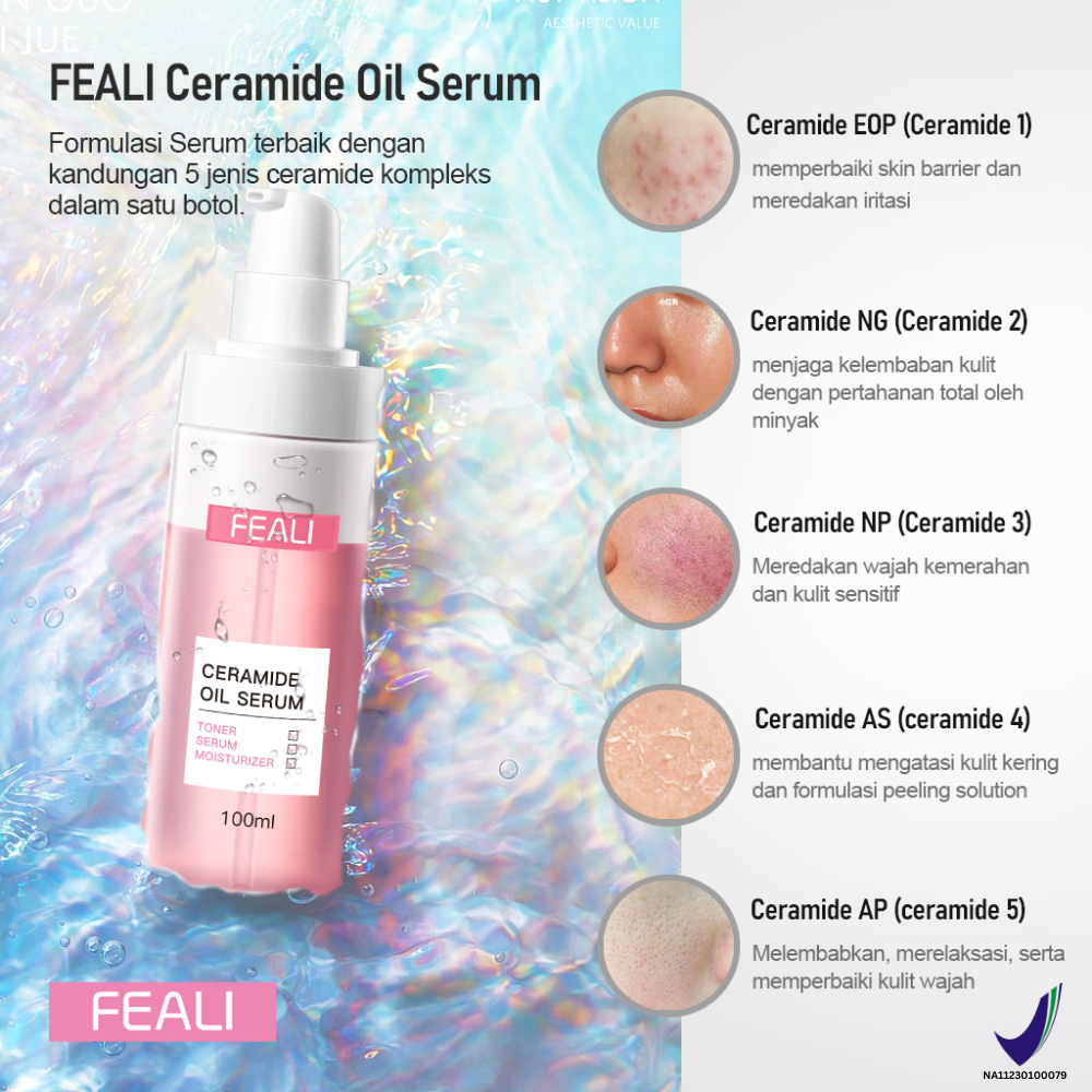 FEALI OIL SERUM - CERAMIDE OIL SERUM BARIER REPAIR | AHA BHA PHA OIL SERUM ANTI ACNE 100ML