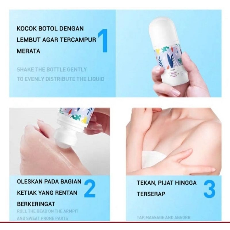 Veze Deodorant Ketiak Putih Refreshing Ball Rolling 50ml Original Anti Lepek Bau Apek Burket