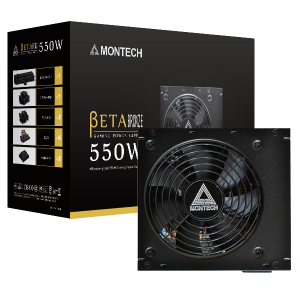 PSU MONTECH BETA 550 BRONZE | 550W 80 Plus Bronze