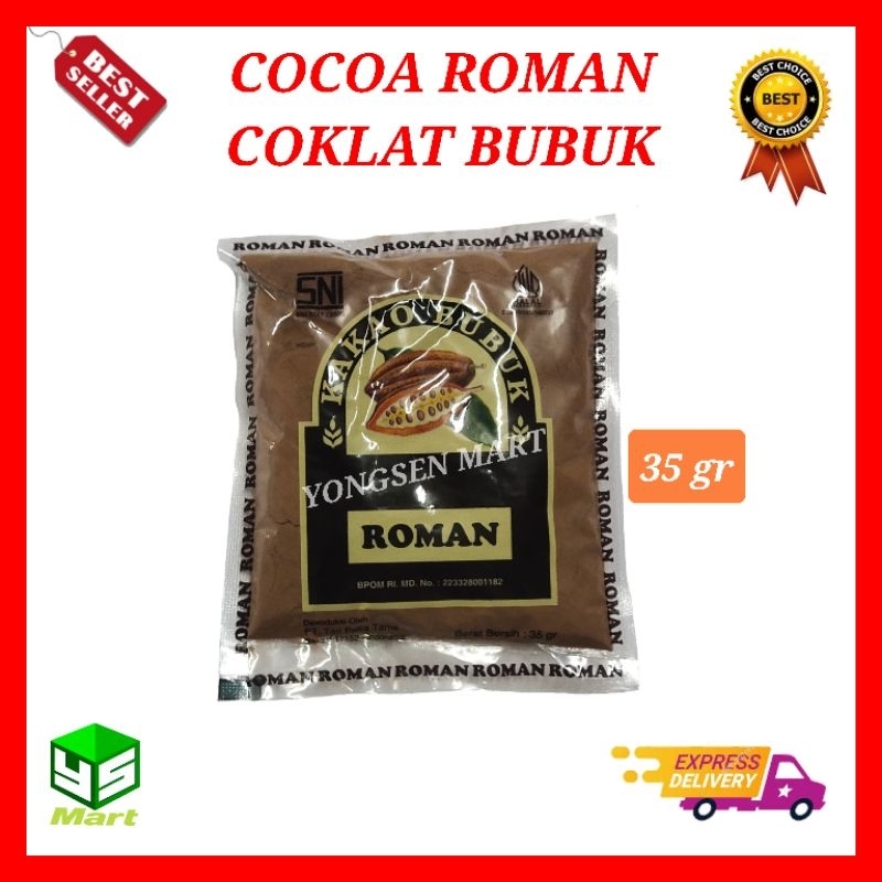 

( 1 sachet ) Cocoa powder coklat bubuk roman 35gr / Kakao bubuk Roman