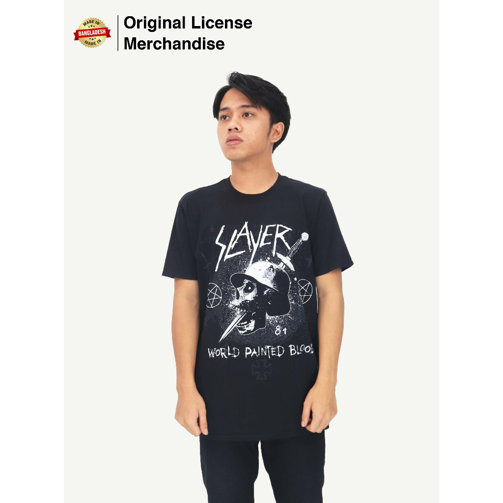 Kaos Baju Tshirt Musik Metal Band Original Katun Premium Import Pria Wanita Casual Dewasa SLAYER Dag