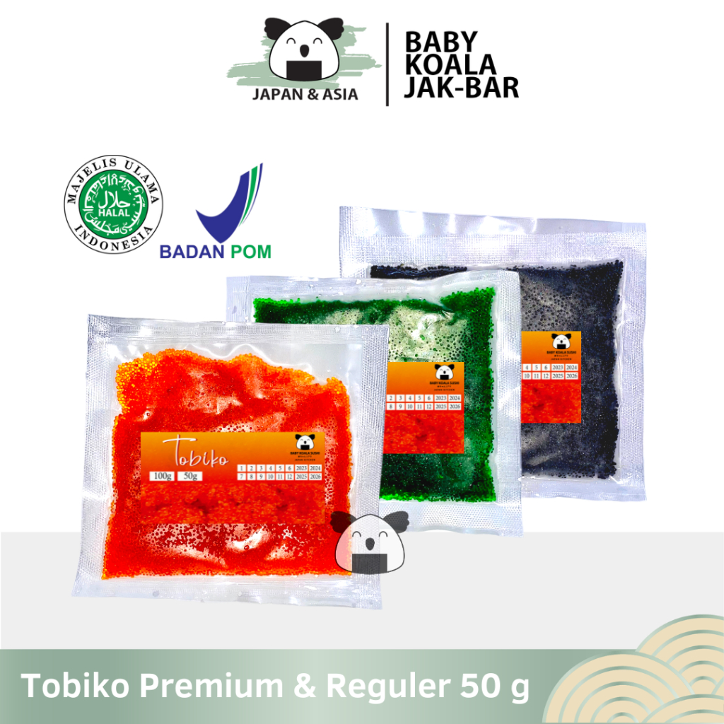 

TOBIKO Premium Orange 50 g Halal │ Telur Ikan Terbang Oren Berbumbu │ Seasoned Flying Fish Roee.