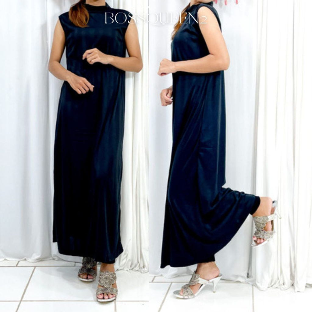 INNER DRESS TURTLENECK HING / GAMIS TANPA LENGAN PAKAIAN WANITA MUSLIM OOTD HIJAB OUTFIT KEKINIAN