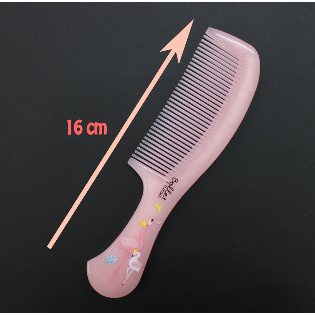 Sisir Rambut Anak Kecil Gagang Sablon Bening Solid Gambar Kartun