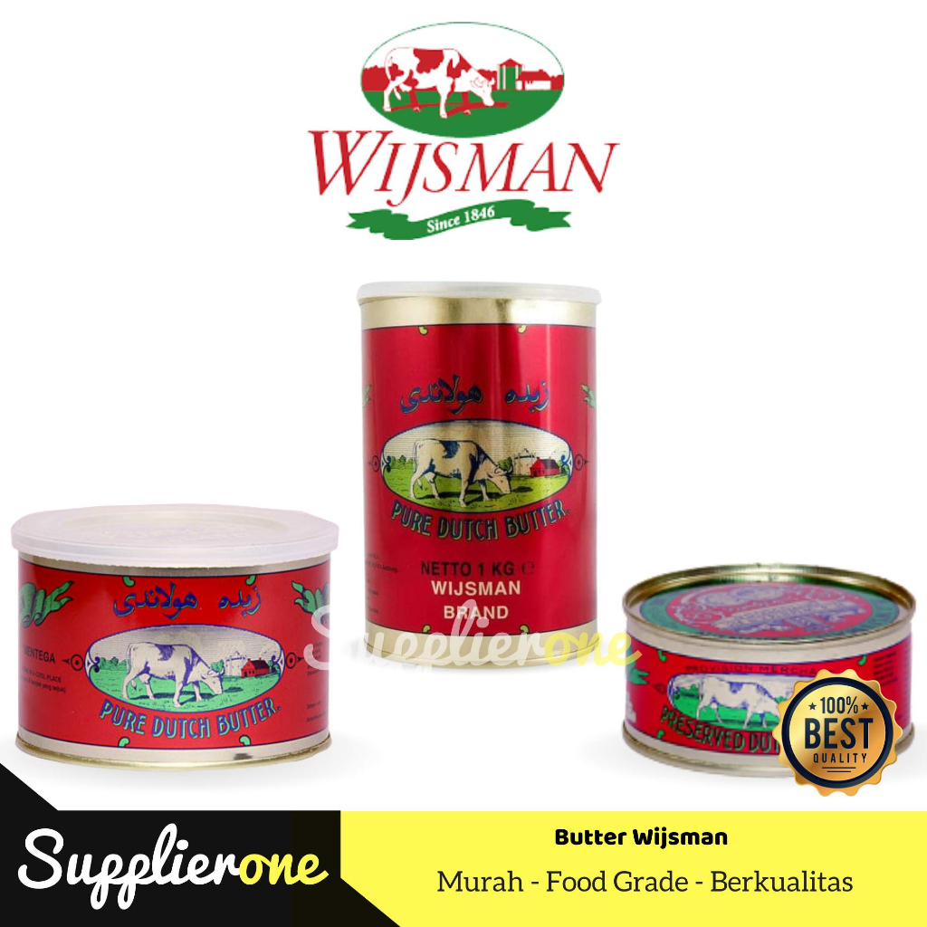 

Wisman/ Wysman / Wijsman Butter / Butter Kaleng / Butter Wijsman 1kg, 454gr, 200gr