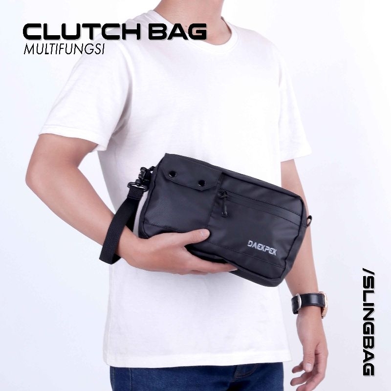 Tas Selempang Pria Kecil Anti Air Pouch Bag Hand Bag Sling Bag Cowok Waterproof Multifungsi