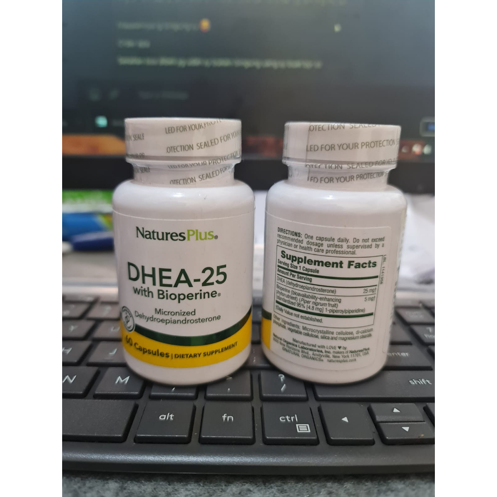 Natures Plus Dhea 25 with Bioperine 60 capsule (ED 2026) | Suplemen Anti Penuaan Anti Aging Hormon A