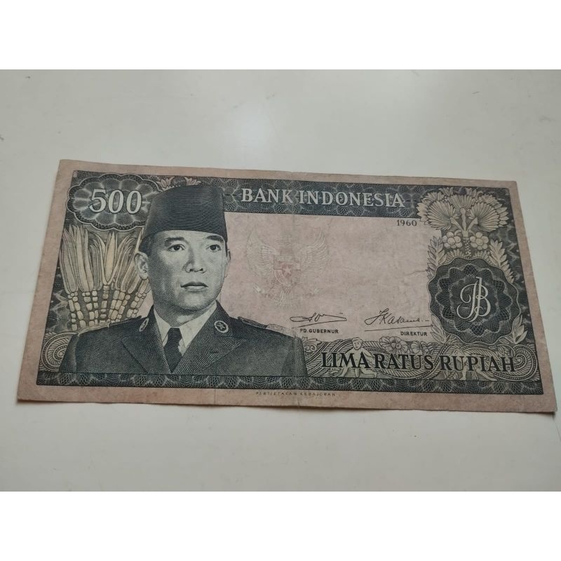 Koleksi soekarno asli BI 500 (lima ratus) rupiah 1960