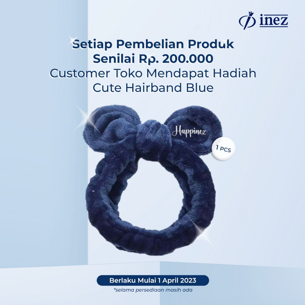 Inez Cute Hair Band Blue [ Not For Sale ]