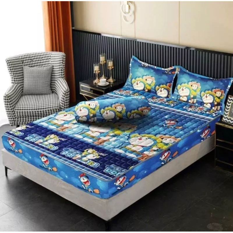 ELSOO Sprei Waterproof 160x200 dan 180 x 200 Plus Sarban dan 1 Sargul Anti Ompol/Sprei Anti Tembus Sprei Impor Murah