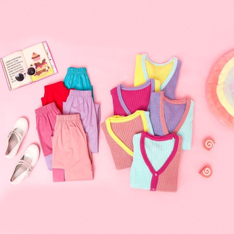 Ready ‼️ Setelan anak Cardy Candy Colourful by Cloudbee bisa COD