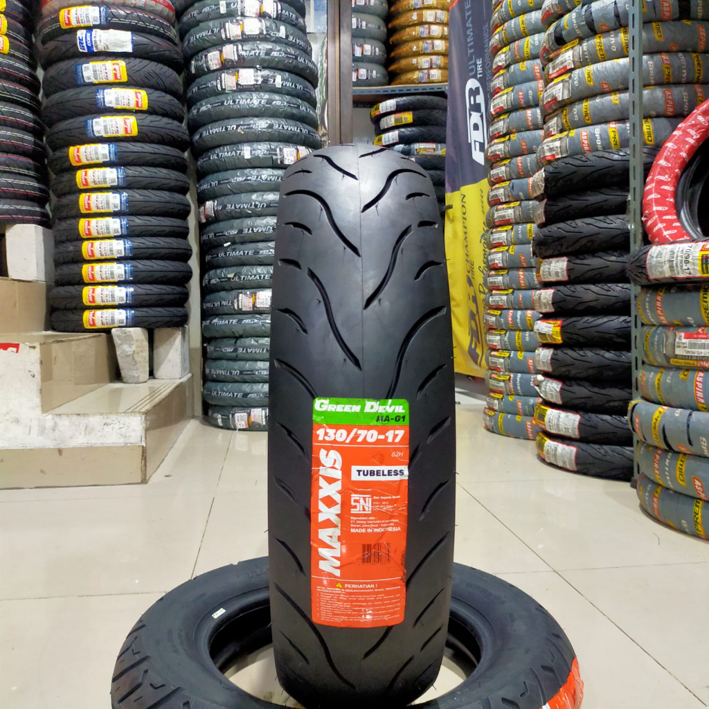 Ban MAXXIS 130/70-17 MA-G1 Green Devil Ring 17 Tubeless Untuk Motor CBR CB150 R15 GSX